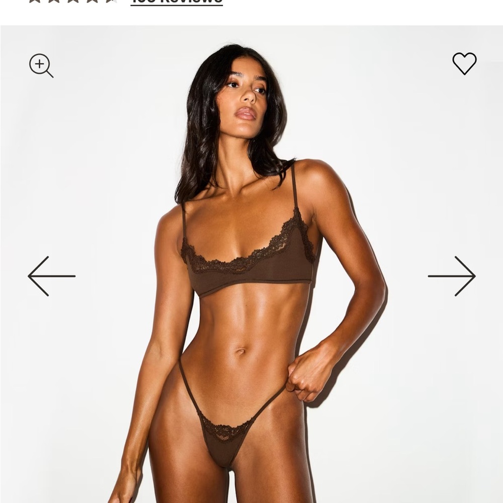 Skims bralette and short set
